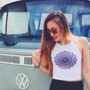 brandy melville mandala halter top